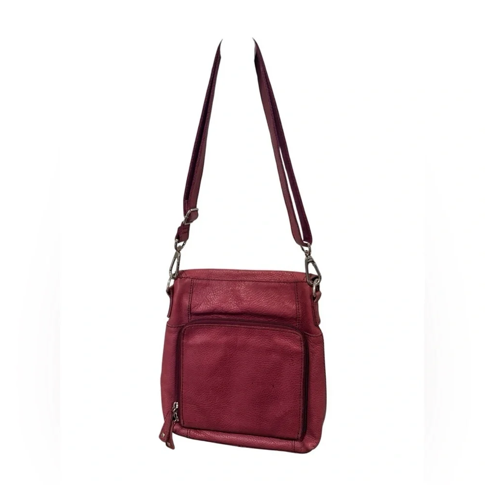 Fossil | Wallet Pocket Bag Womens Plum Leather Detachable Strap Crossbody